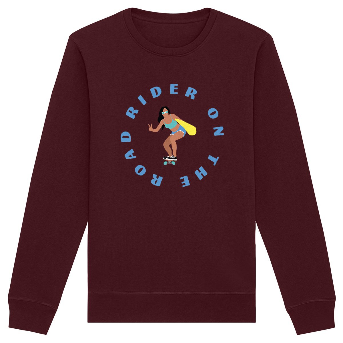 Sweatshirt Femme - Léger - Coton BIO - Rider on the road