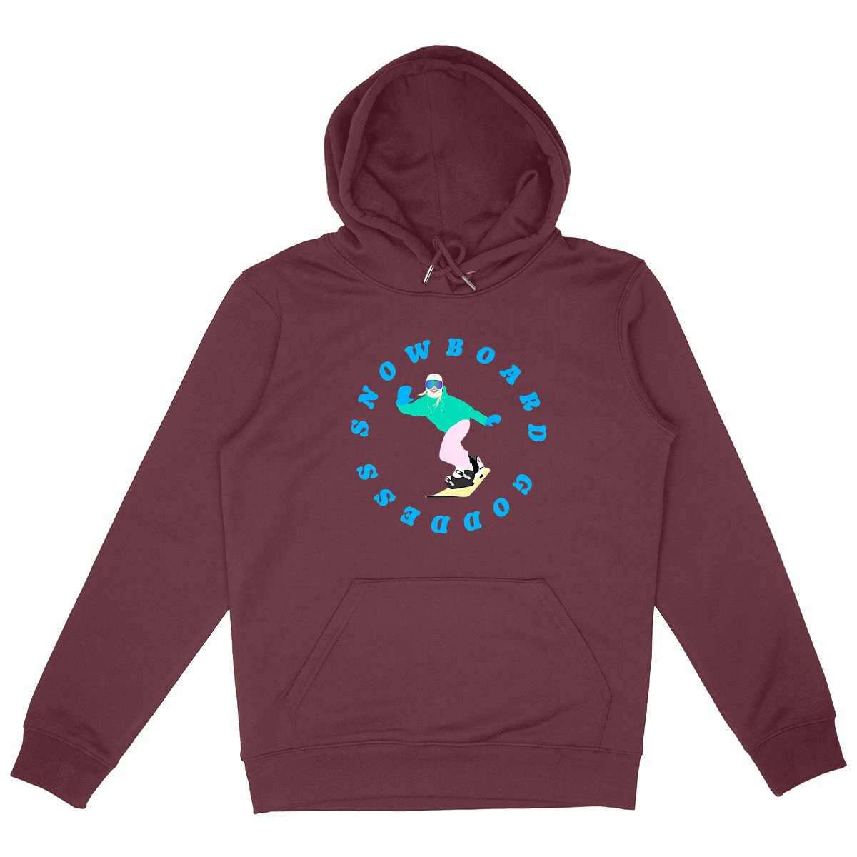 Sweatshirt à capuche Femme - Poche Kangourou - Coton BIO - Snowboard goddess