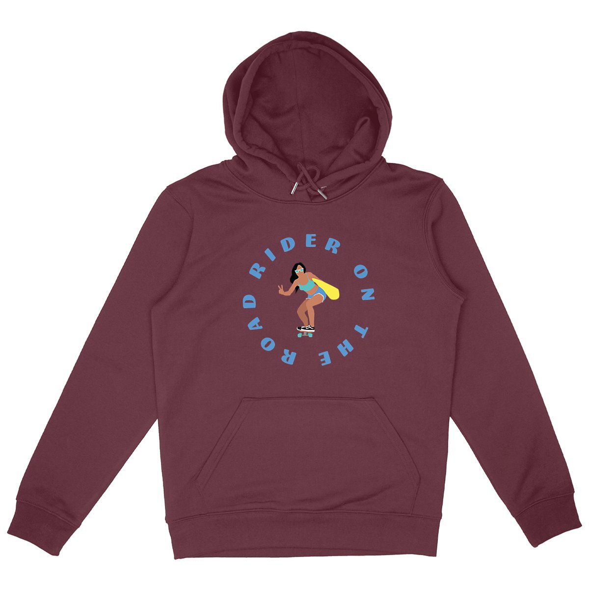 Sweatshirt à capuche Femme - Poche Kangourou - Coton BIO - Rider on the road