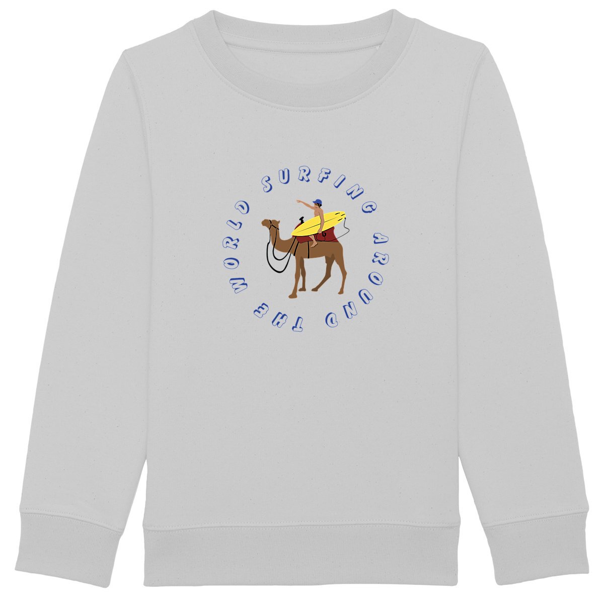 Sweatshirt Enfant - Garçon - Épais - Coton BIO - Surfing around the world