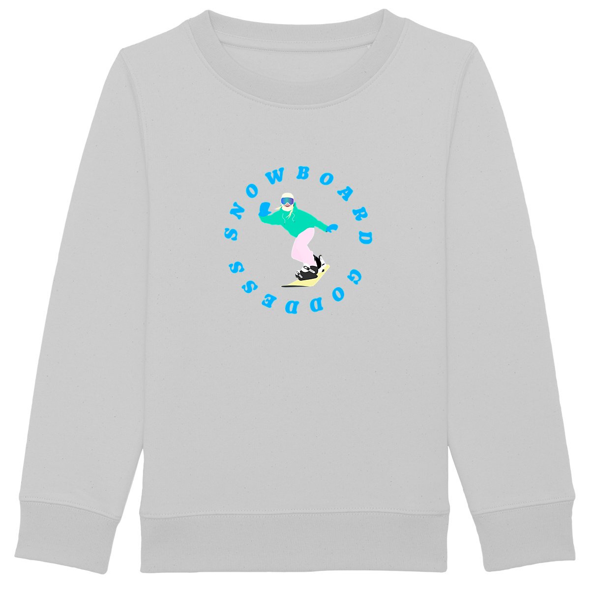Sweatshirt Enfant - Fille - Épais - Coton BIO - Snowboard goddess