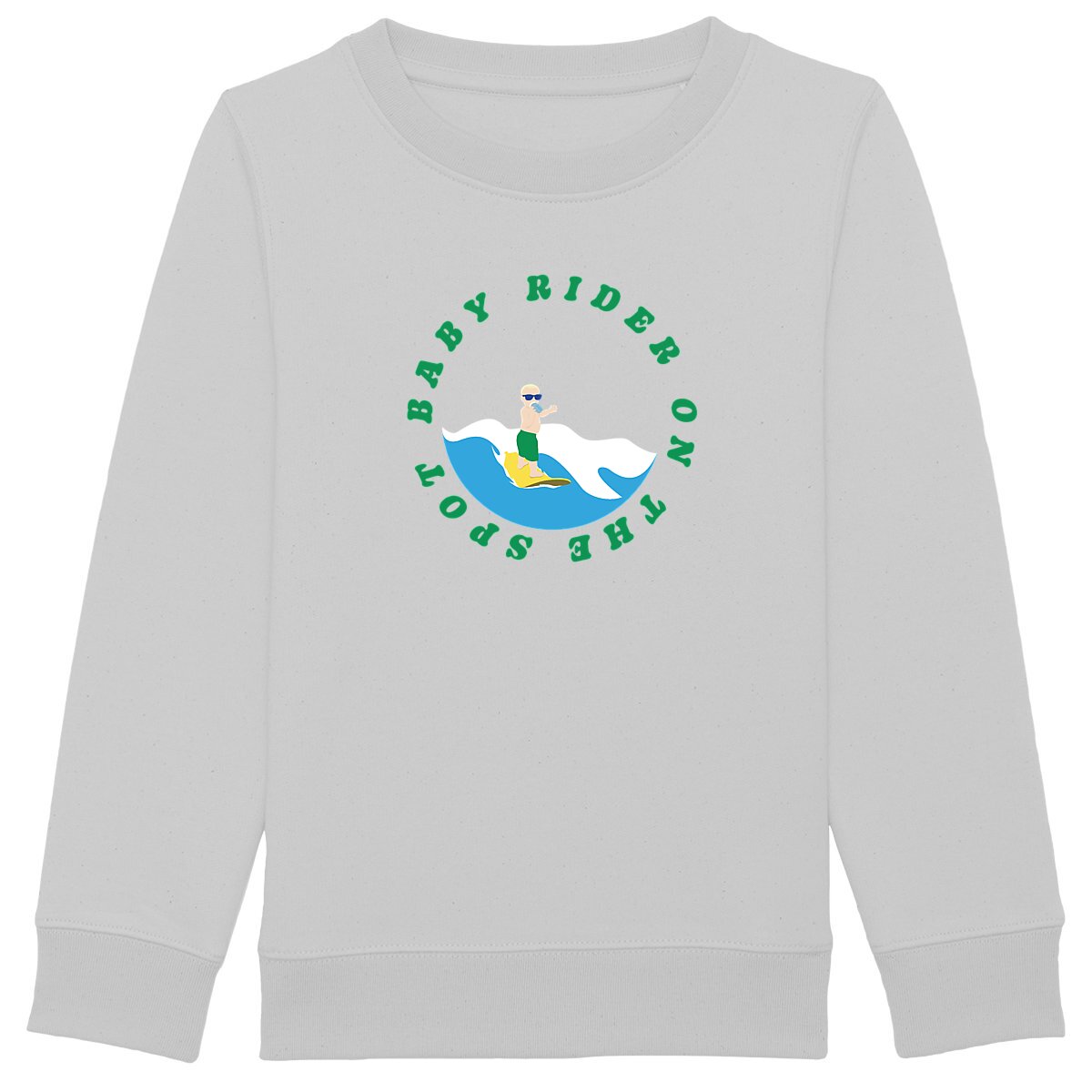 Sweatshirt Enfant - Garçon - Épais - Coton BIO - Baby rider on the spot
