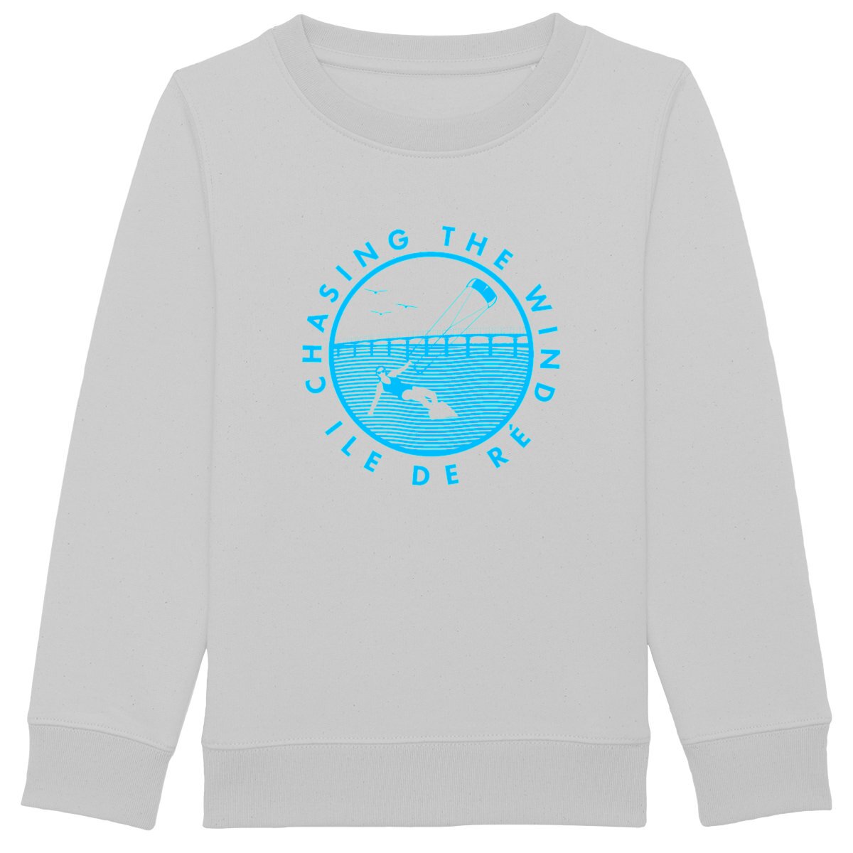 Sweatshirt Enfant - Fille - Coton BIO - Chasing the wind kitesurf W