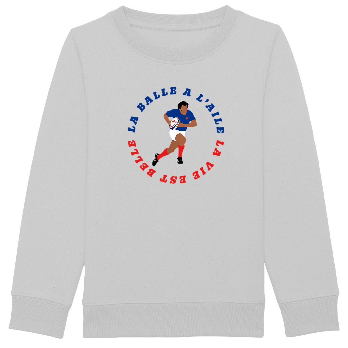 Sweatshirt Enfant - Garçon - Épais - Coton BIO - La balle à l'aile la vie est belle