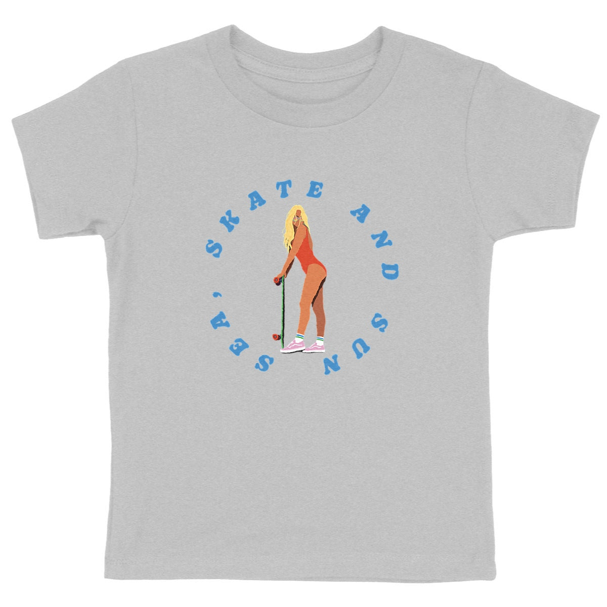 T-shirt Enfant - Fille - Coton BIO - Sea, Skate and Sun