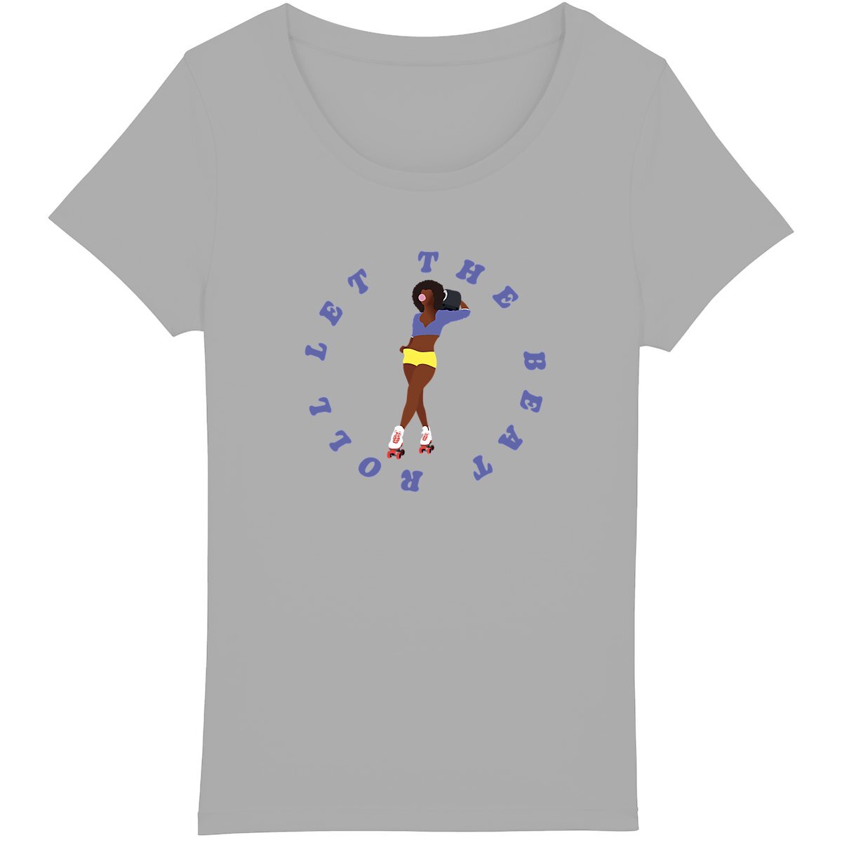 T-shirt Femme - Coupe Classique - 100% Coton BIO - Let the beat roll