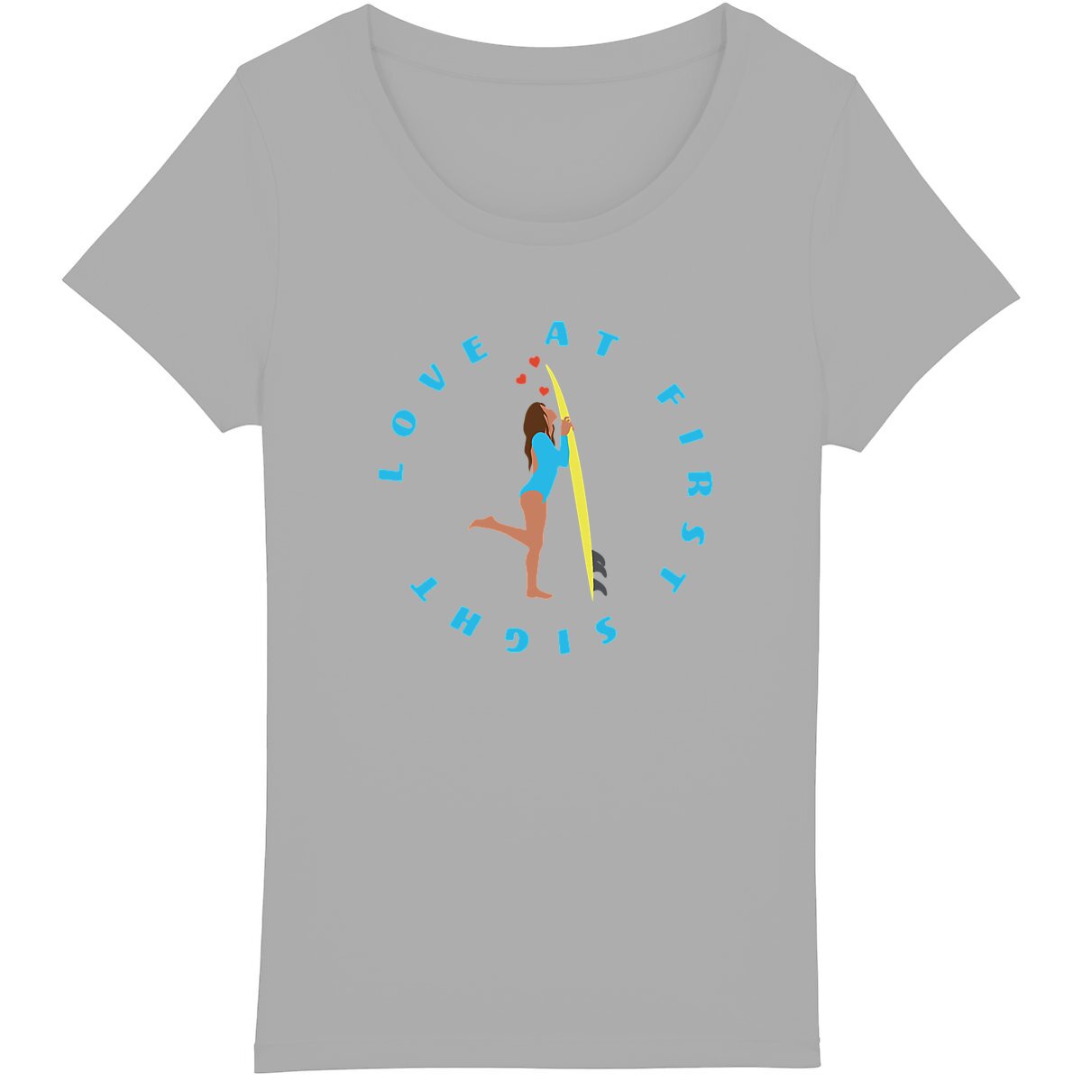 T-shirt Femme - Coupe Classique - 100% Coton BIO - Love at first sight