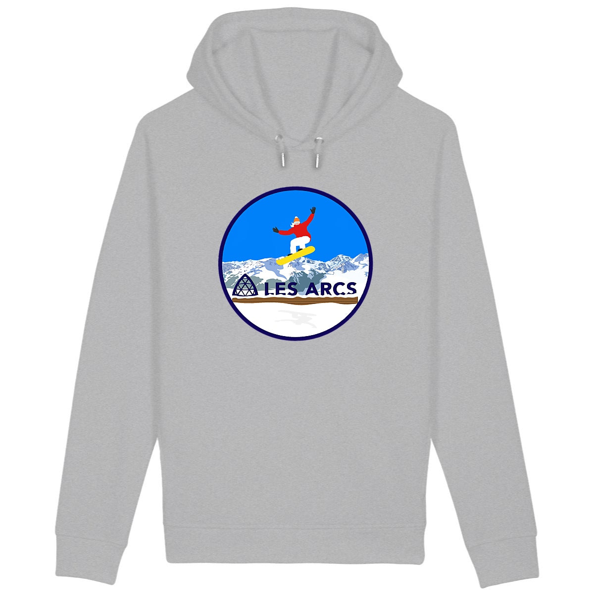 Sweatshirt à capuche Femme - Poches latérales - Coton BIO - Les Arcs Snow W