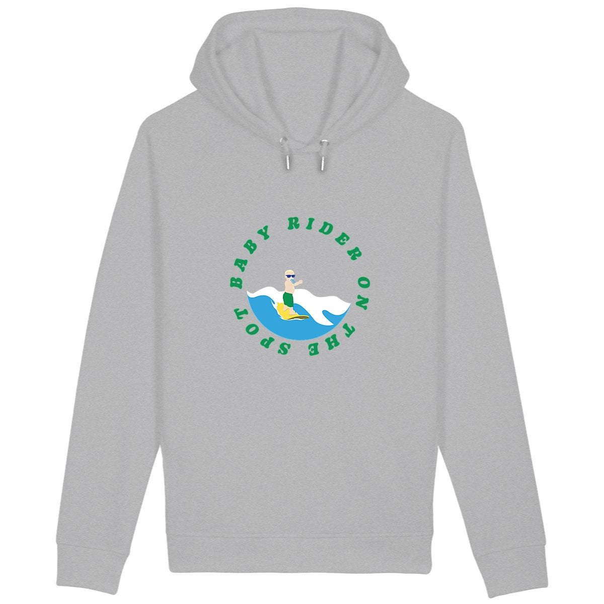 Sweatshirt à capuche Homme - Poches latérales - Coton BIO - Baby rider on the spot