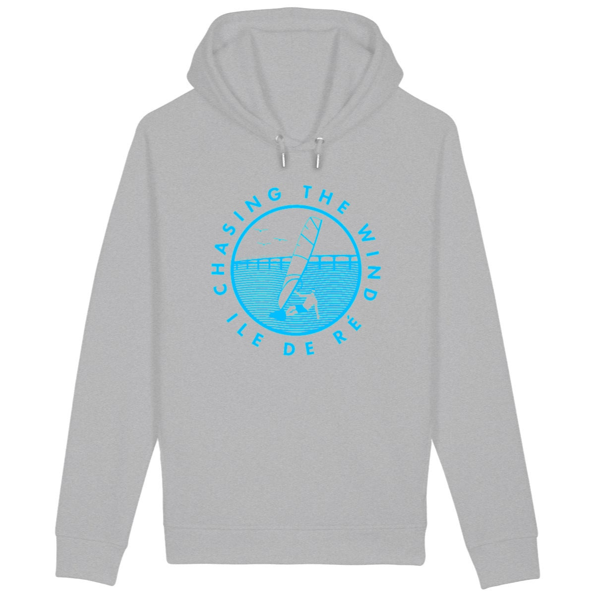 Sweatshirt à capuche Homme - Poches latérales - Coton BIO - Chasing the wind planche H