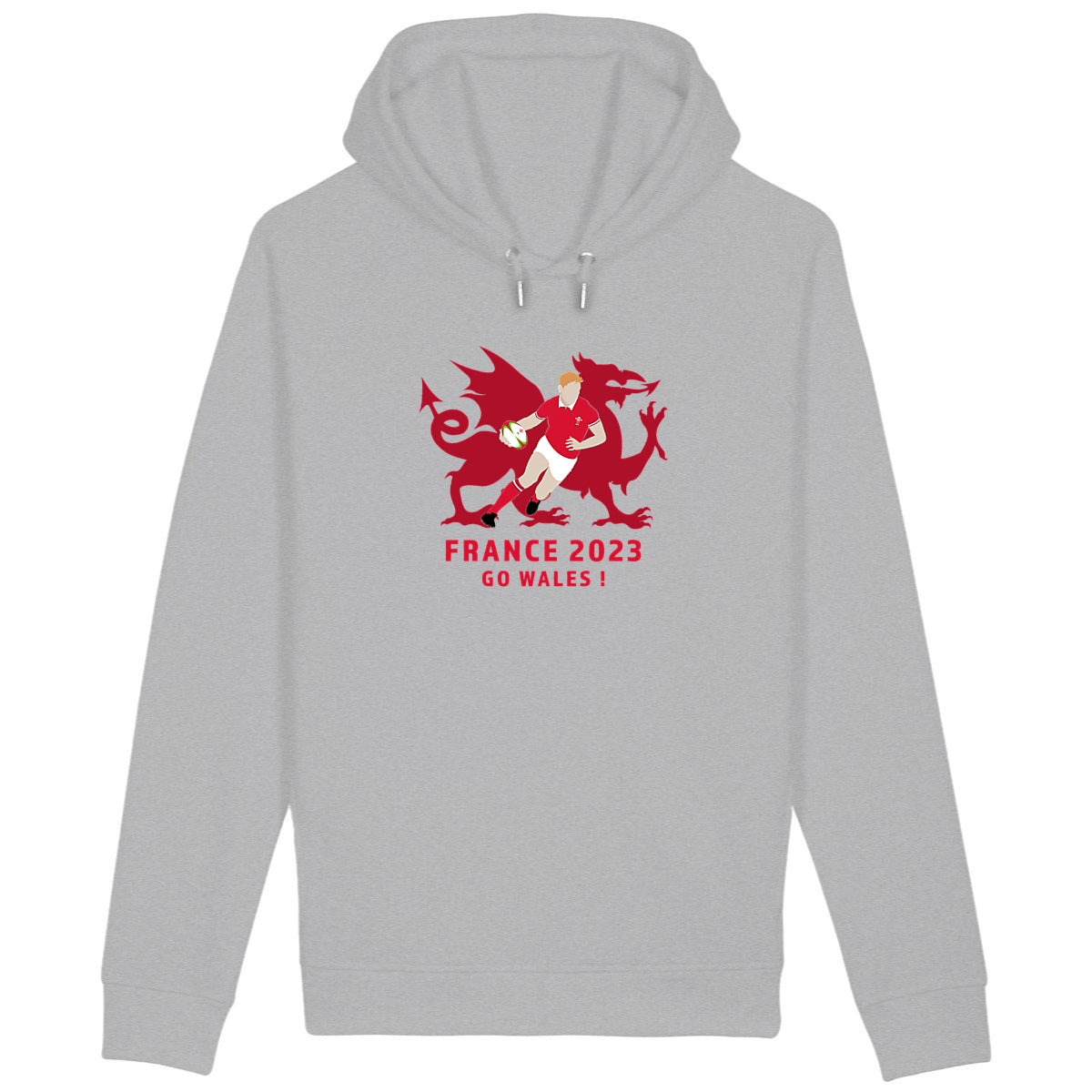 Sweatshirt à capuche Homme - Poches latérales - Coton BIO - Wales
