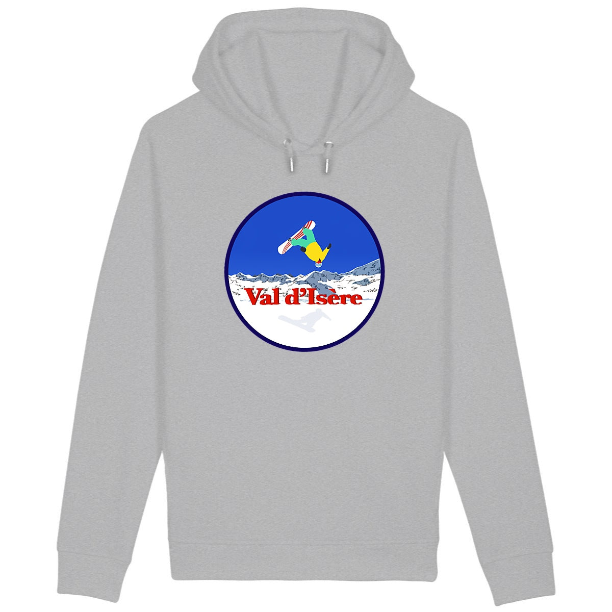Sweatshirt à capuche Homme - Poches latérales - Coton BIO - Val d'Isère Snow H