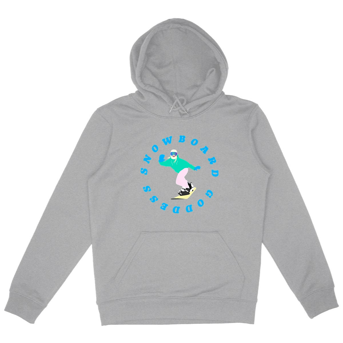 Sweatshirt à capuche Femme - Poche Kangourou - Coton BIO - Snowboard goddess