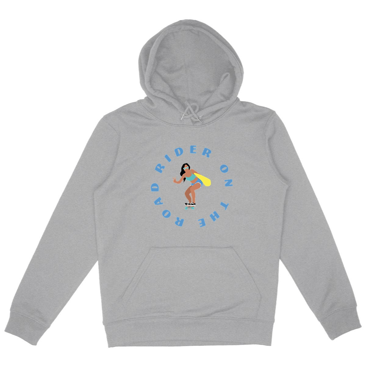 Sweatshirt à capuche Femme - Poche Kangourou - Coton BIO - Rider on the road