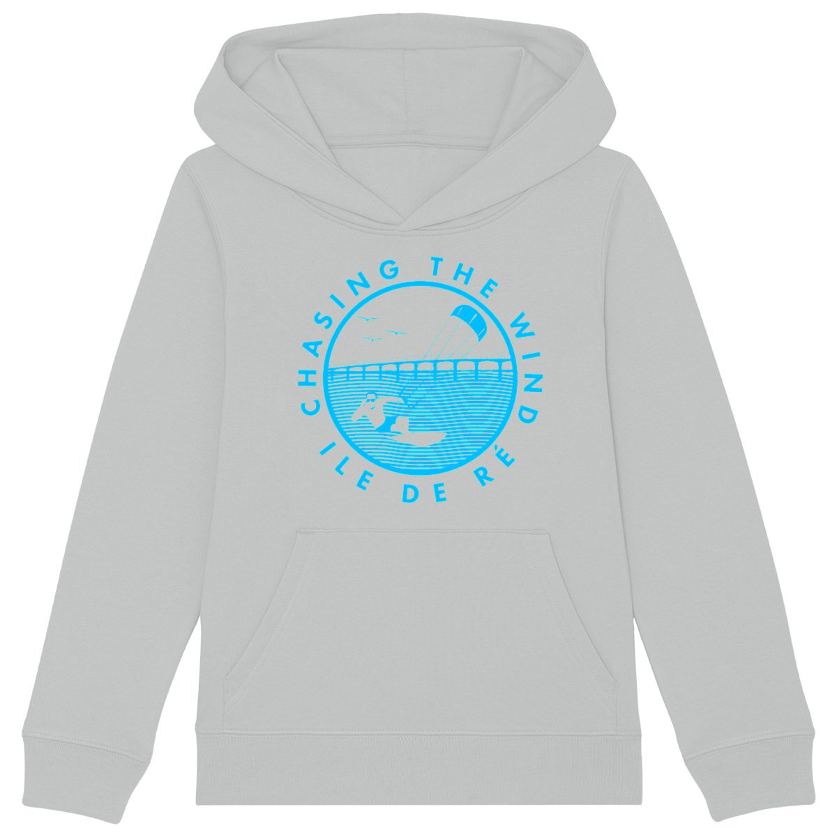 Sweatshirt à capuche Enfant - Garçon - Coton BIO - Chasing the wind kitesurf H