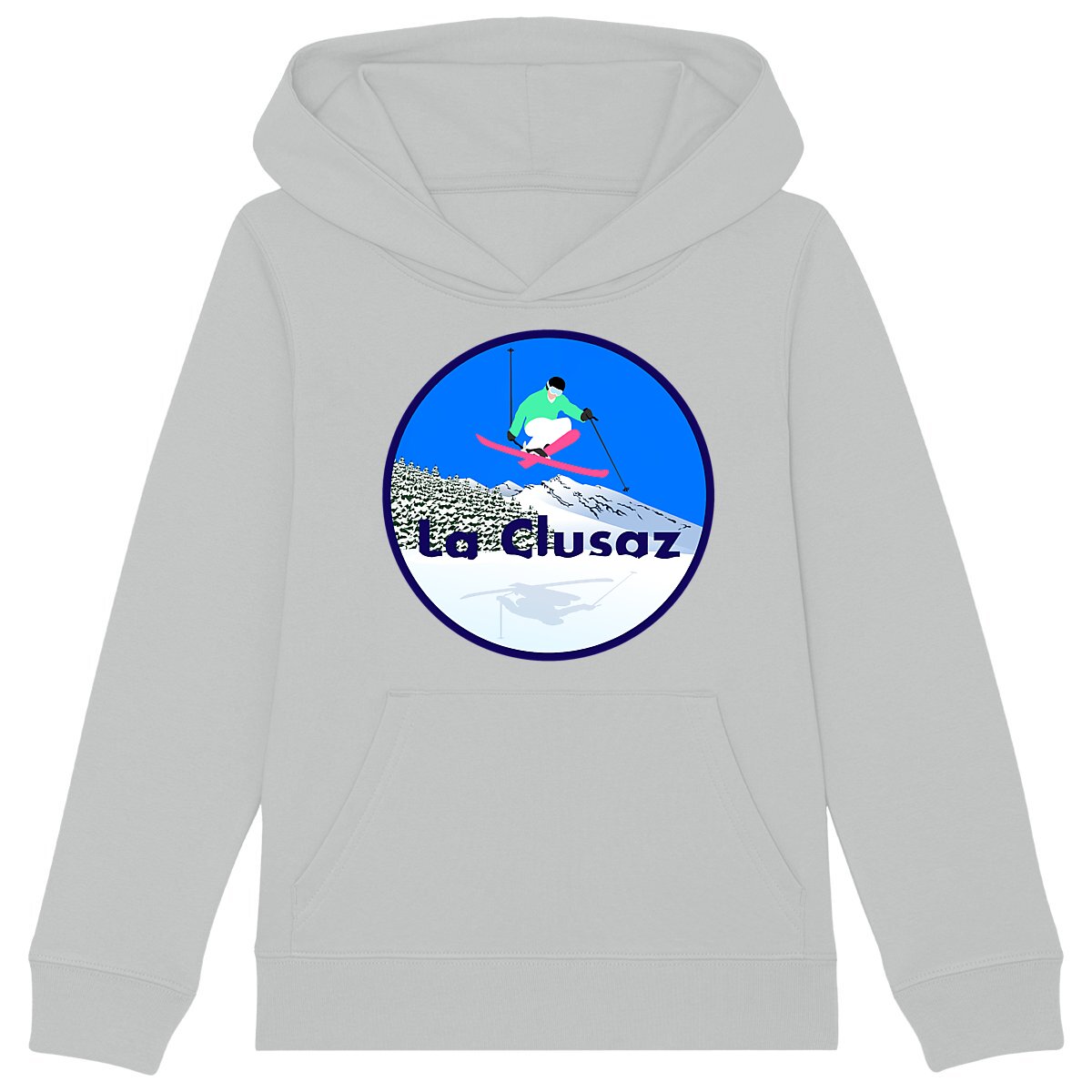Sweatshirt à capuche Enfant - Garçon - Coton BIO - La clusaz Ski H