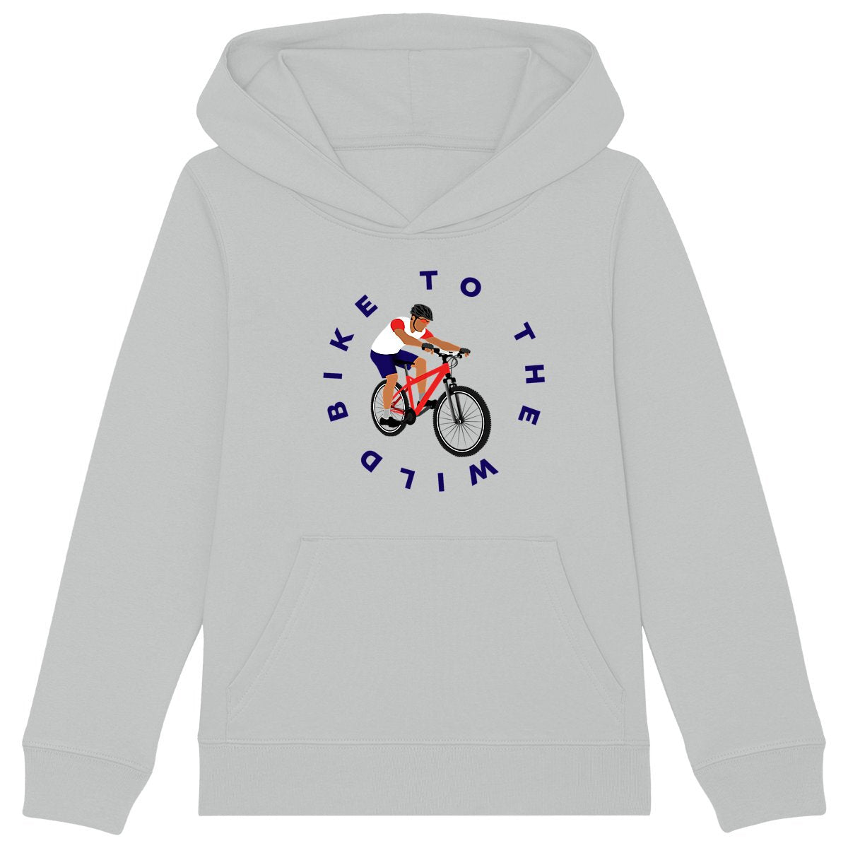 Sweatshirt à capuche Enfant - Garçon - Coton BIO - Vélo trail