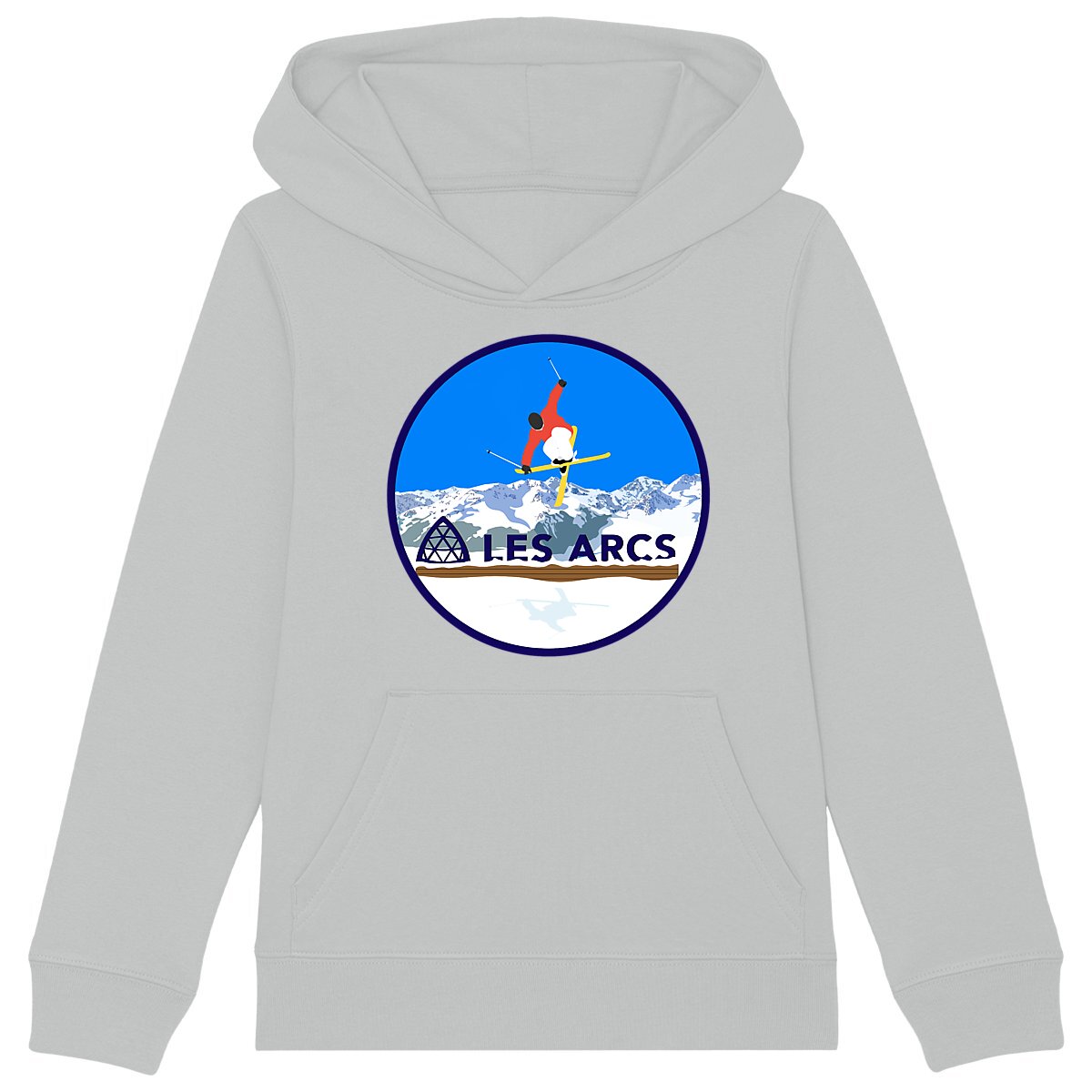 Sweatshirt à capuche Enfant - Garçon - Coton BIO - Les Arcs Ski H