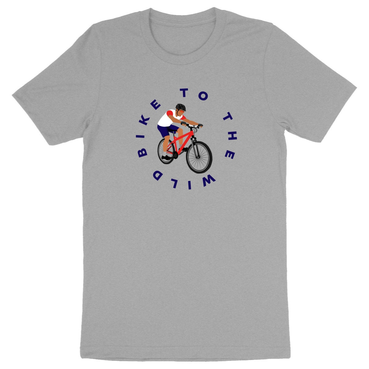 T-shirt Homme - Épais - 100% coton Bio - Vélo Trail