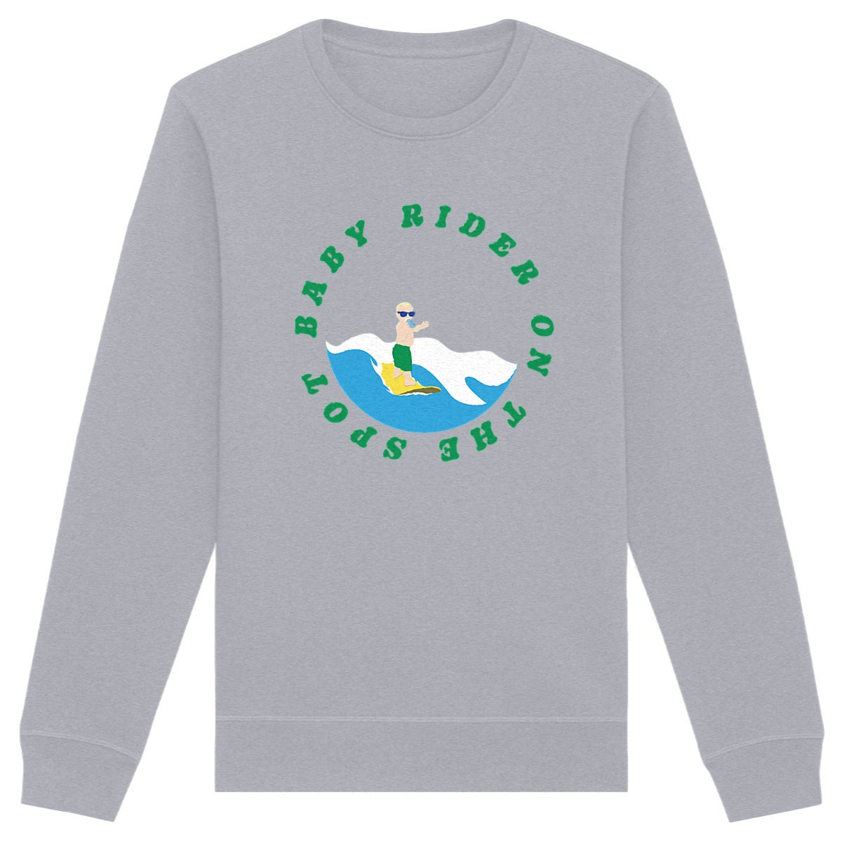 Sweatshirt Homme - Léger - Coton BIO - Baby rider on the spot