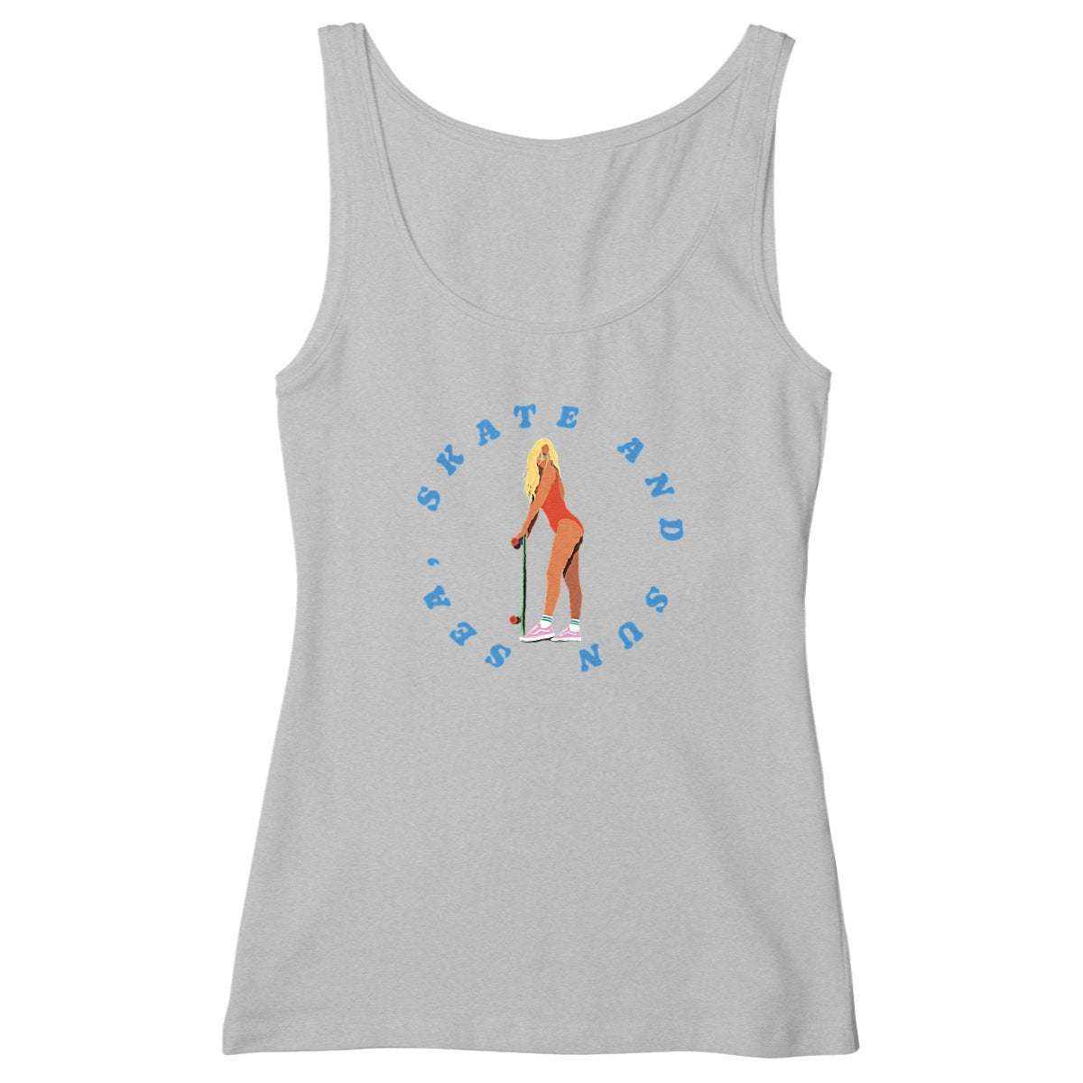 Débardeur Femme - Cintré -100% Coton BIO - Sea, Skate and Sun