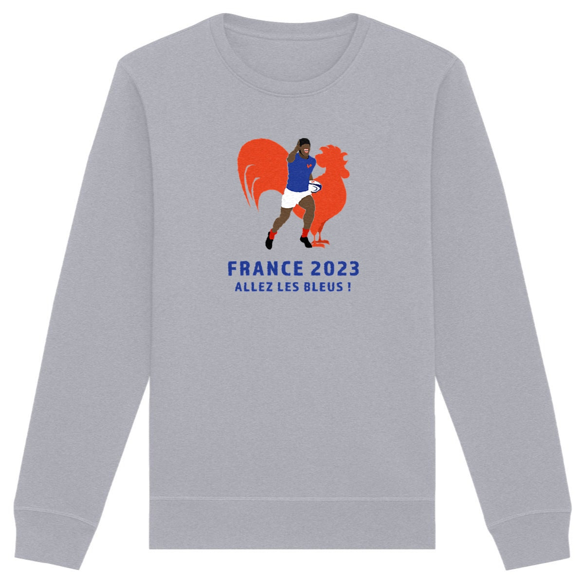Sweatshirt Homme - Léger - Coton BIO - Allez les bleus