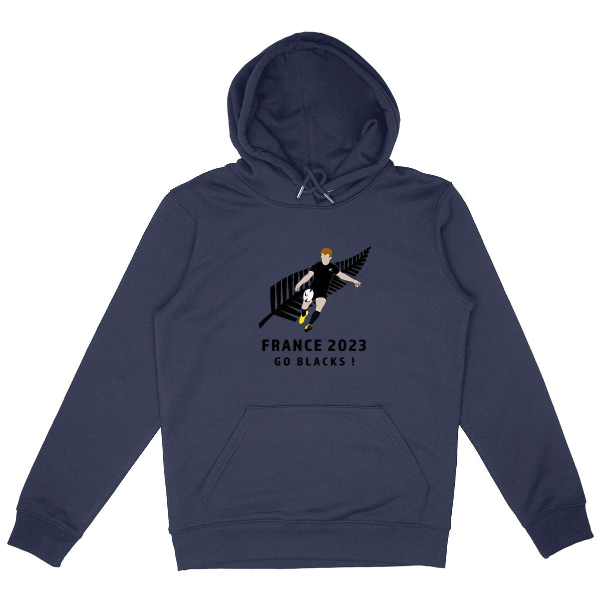 Sweatshirt à capuche Homme - Poche kangourou - Coton BI0 - All blacks