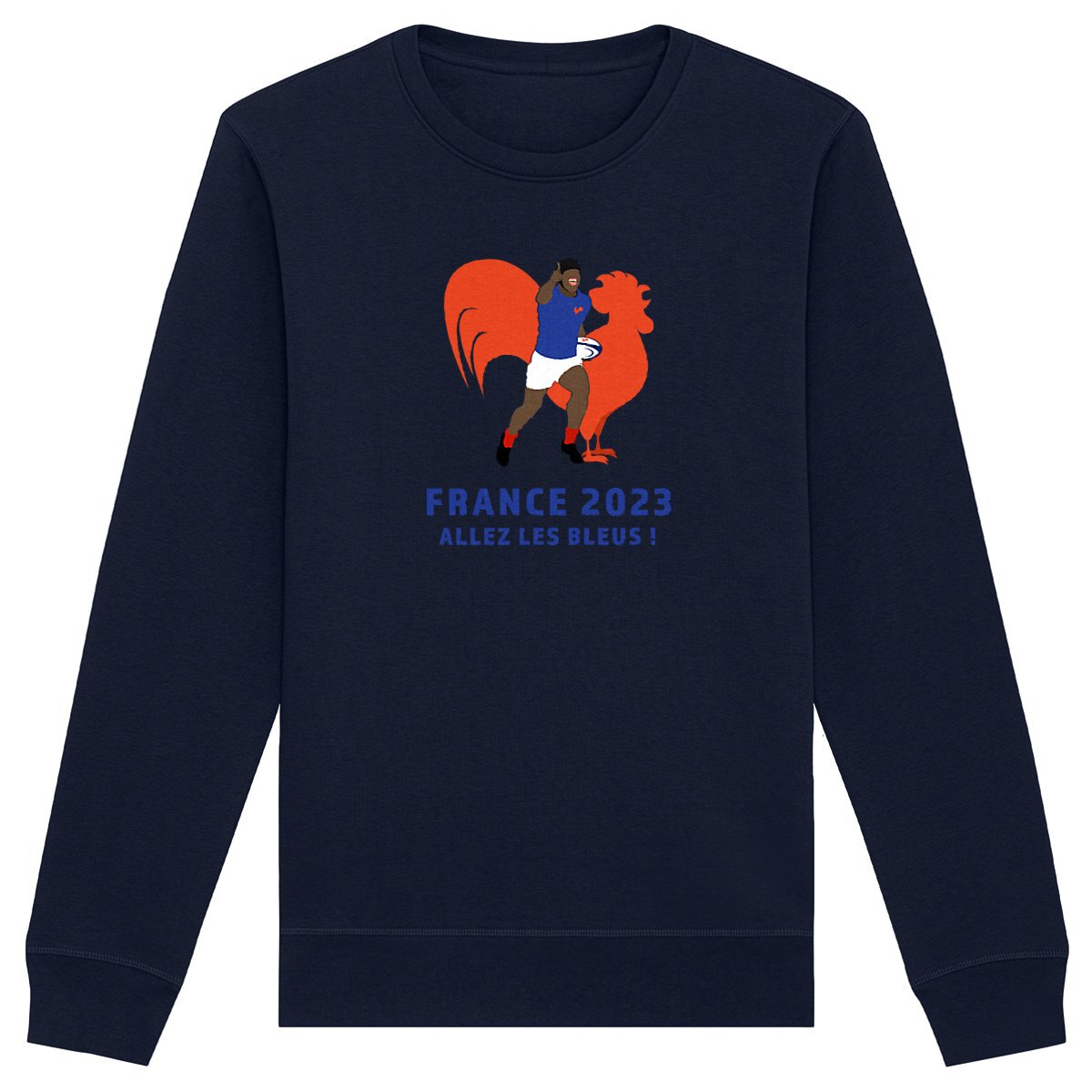 Sweatshirt Homme - Léger - Coton BIO - Allez les bleus