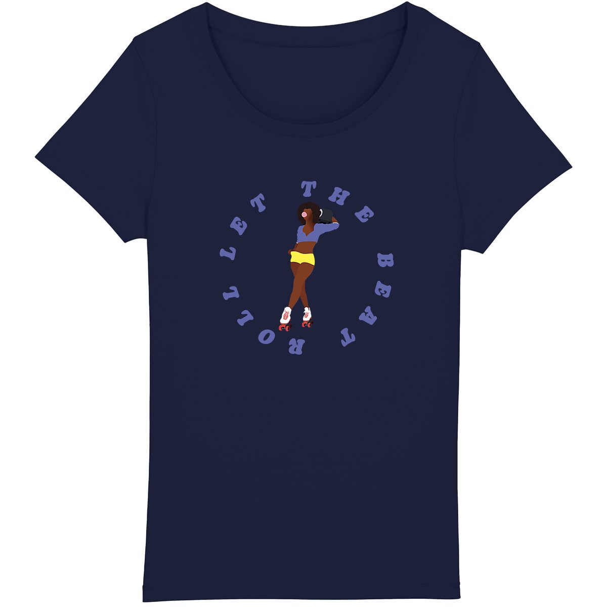 T-shirt Femme - Coupe Classique - 100% Coton BIO - Let the beat roll