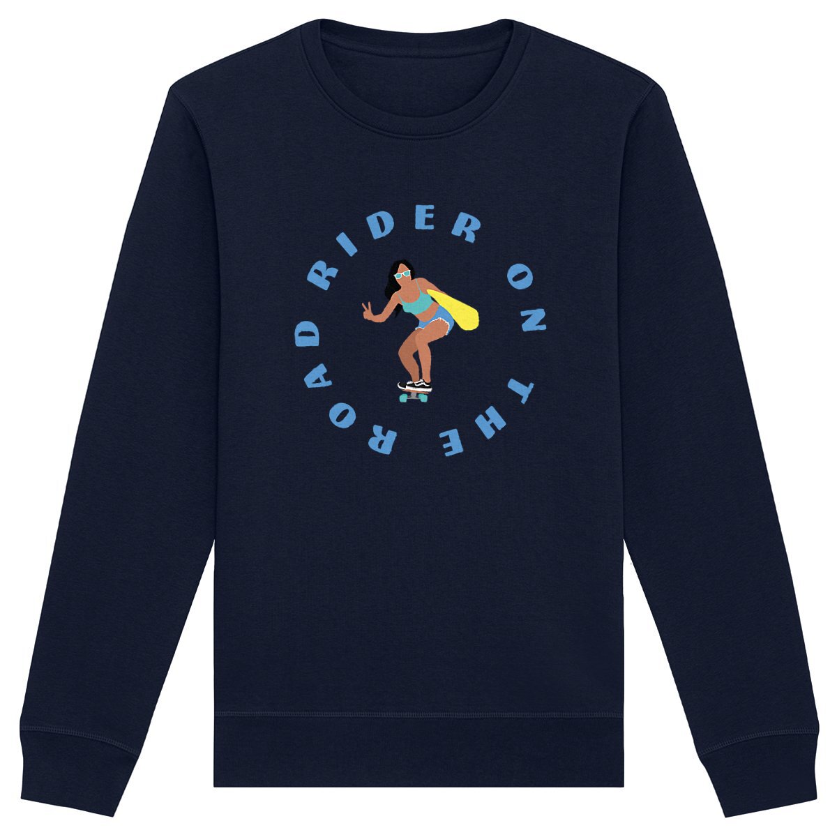 Sweatshirt Femme - Léger - Coton BIO - Rider on the road