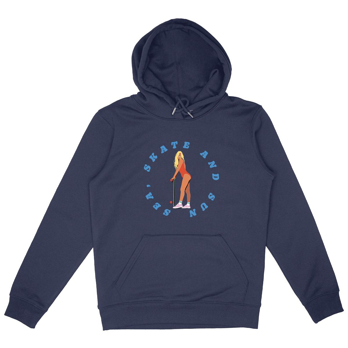 Sweatshirt à capuche Femme - Poche Kangourou - Coton BIO - Sea, Skate and Sun