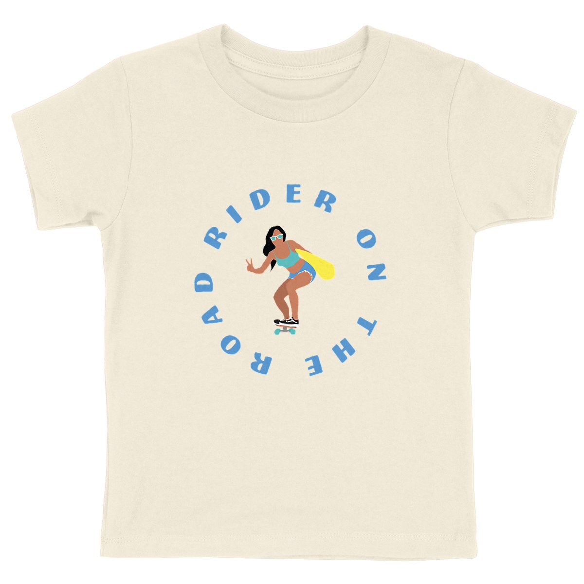 T-shirt Enfant - Fille - Coton bio - Rider on the road