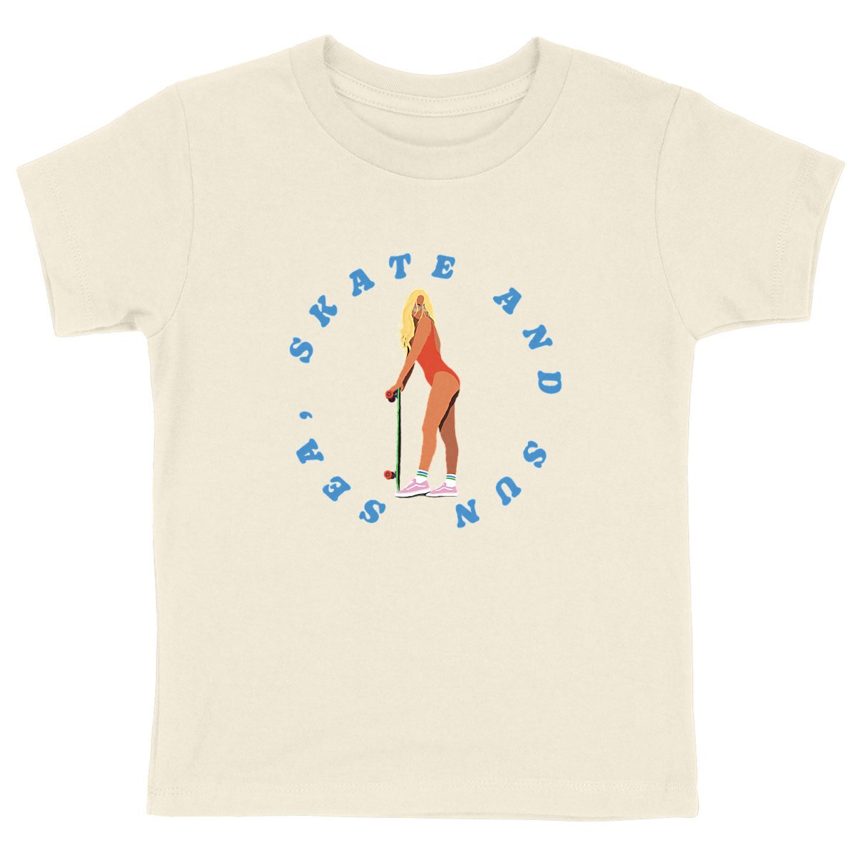 T-shirt Enfant - Fille - Coton BIO - Sea, Skate and Sun