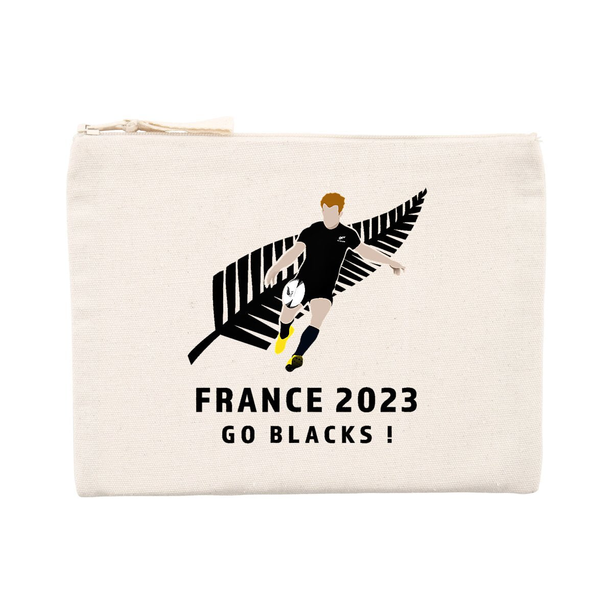 Pochette zippée - Coton recyclé - All blacks