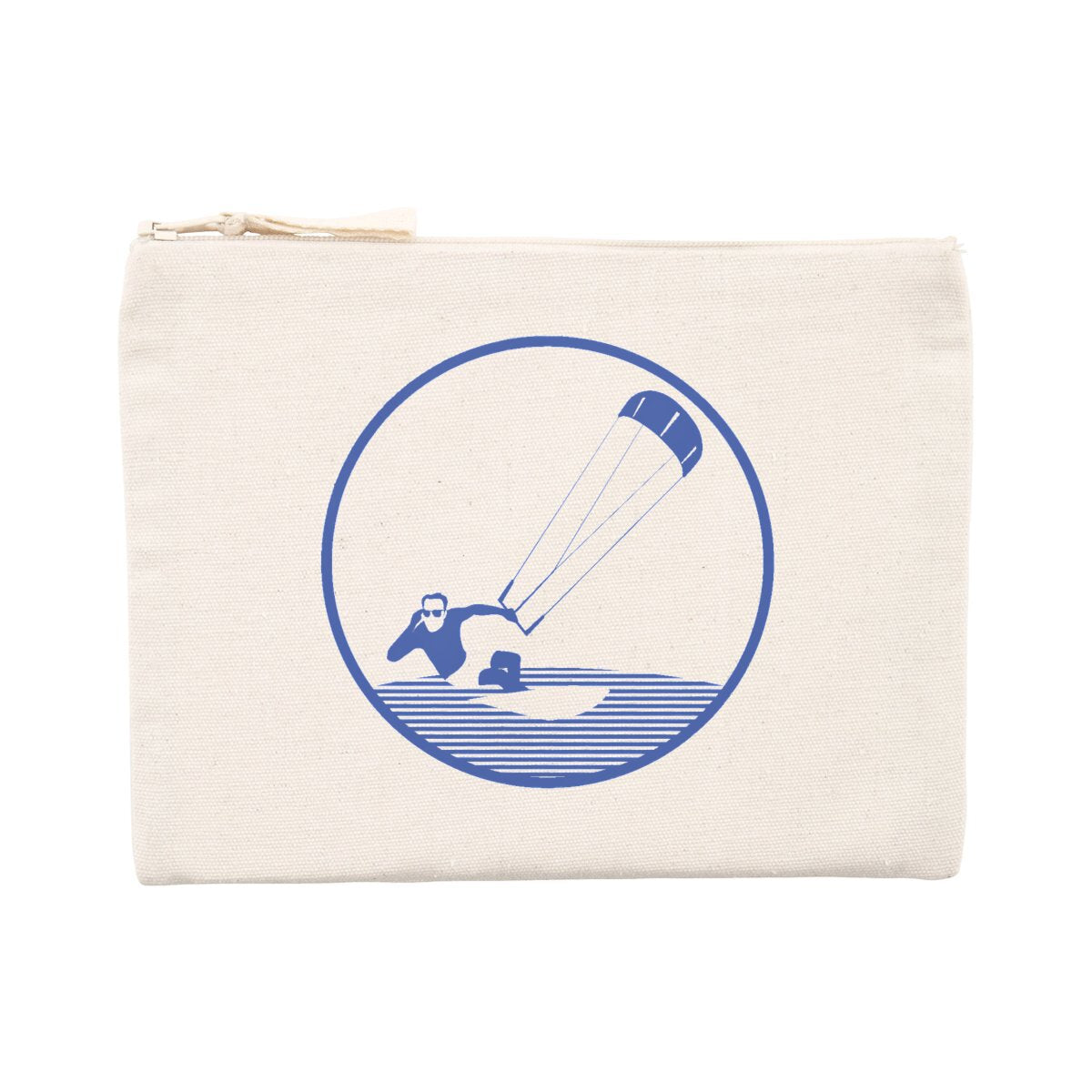 Pochette zippée - Coton recyclé - 21,5 x 16 cm - Kitesurf H