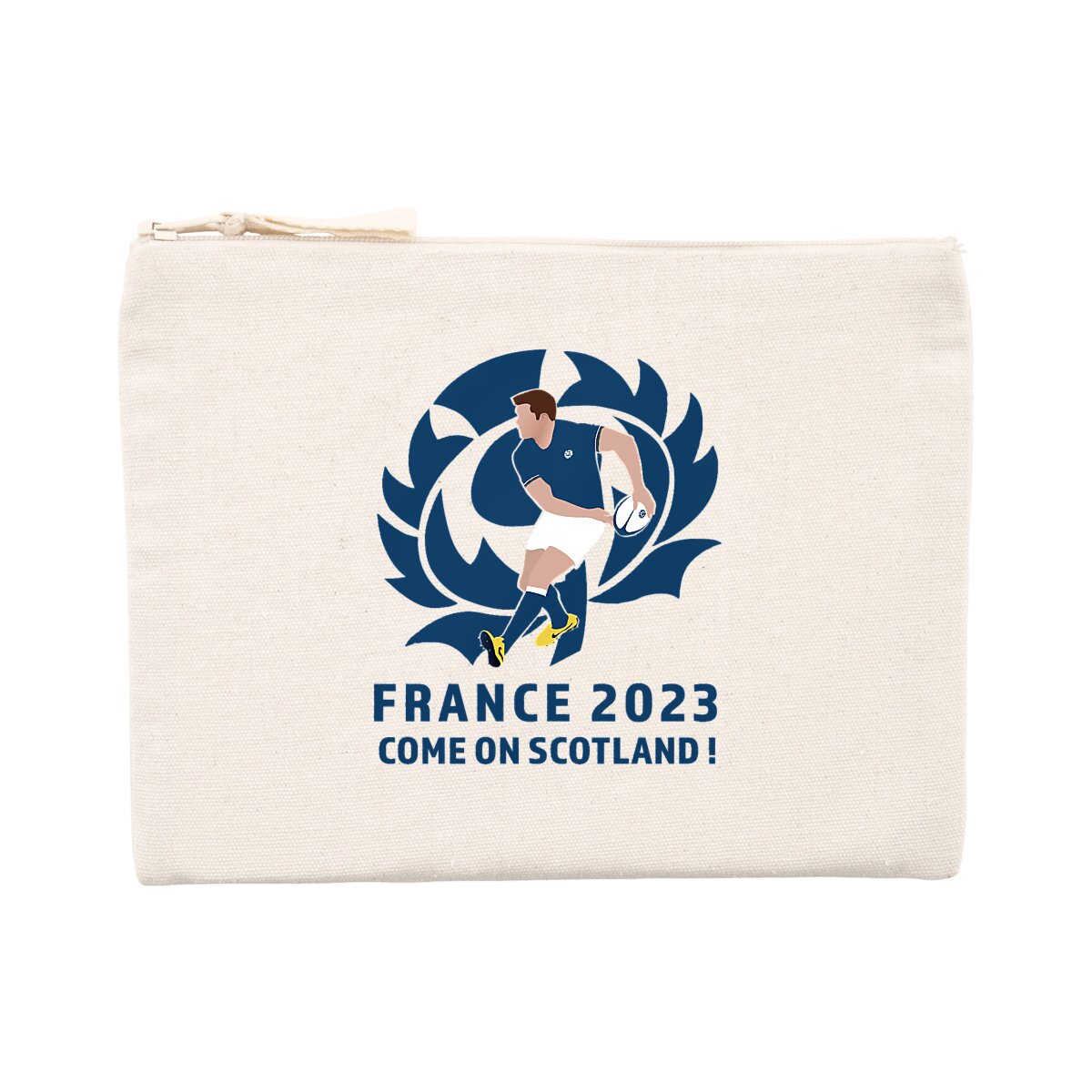 Pochette zippée - Coton recyclé - Ecosse