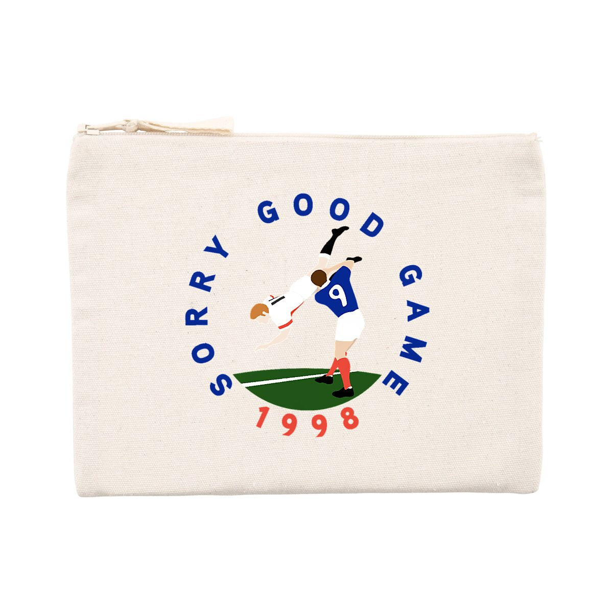 Pochette zippée - Coton recyclé - 21,5 x 16 cm - Sorry good game