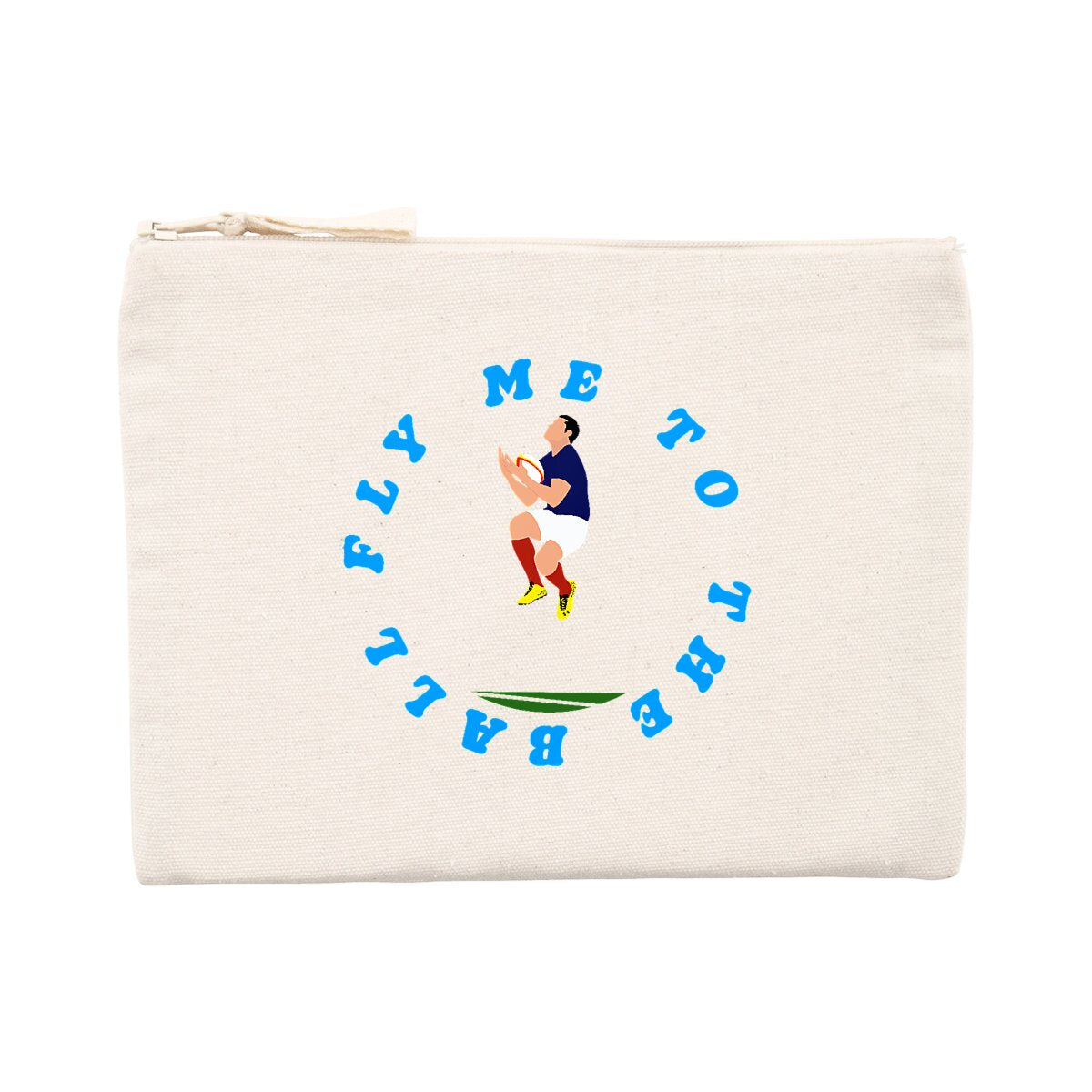 Pochette zippée - Coton recyclé - 21,5 x 16 cm - Fly me to the ball