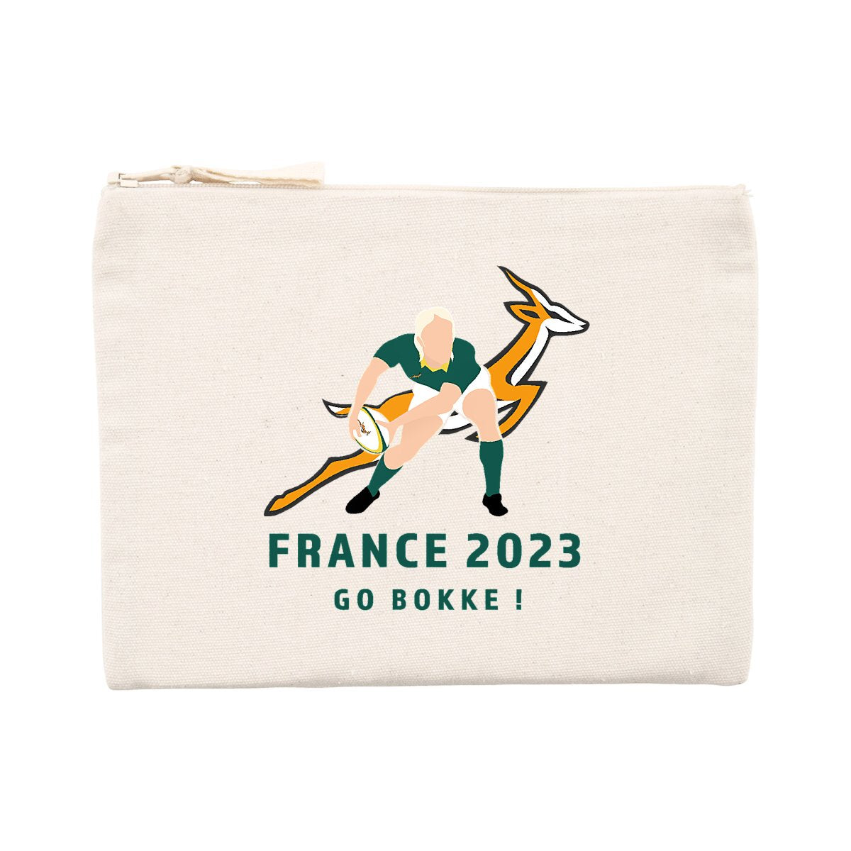 Pochette zippée - Coton recyclé - Springboks
