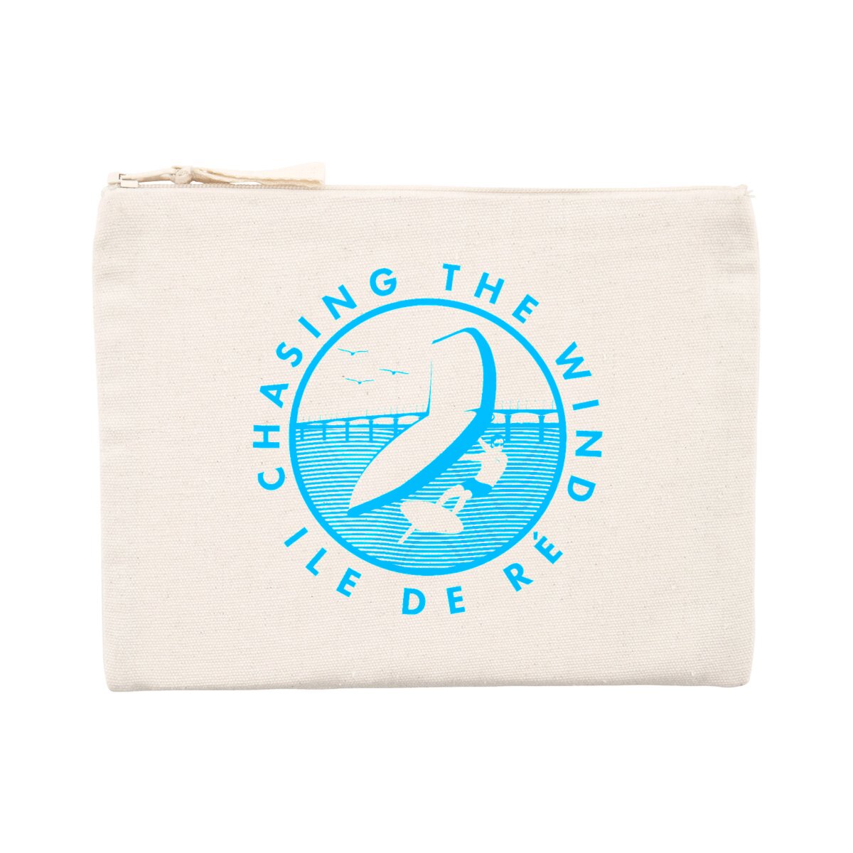 Pochette zippée - Coton recyclé - Chasing the wind wingfoil H