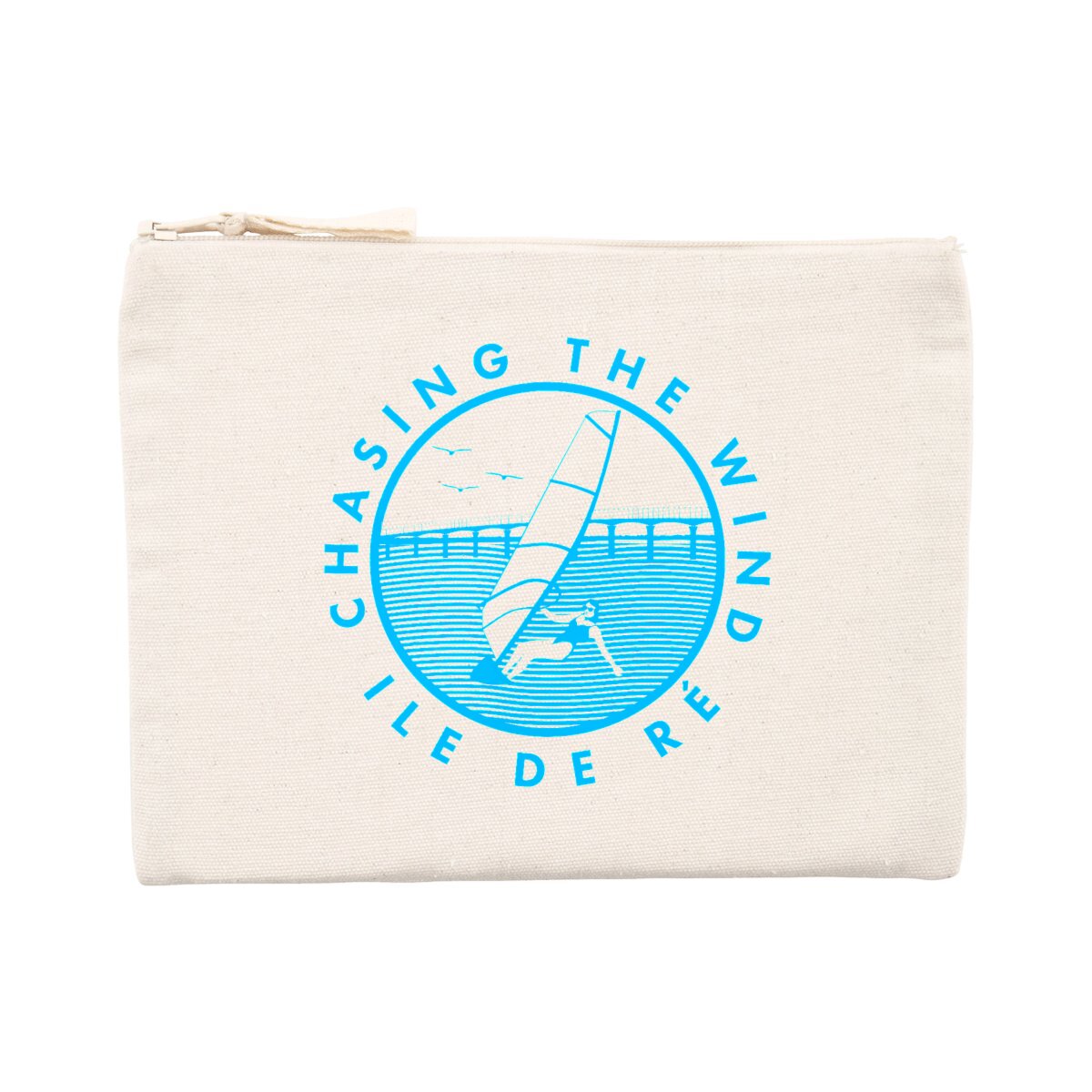 Pochette zippée - Coton recyclé - Chasing the wind planche W