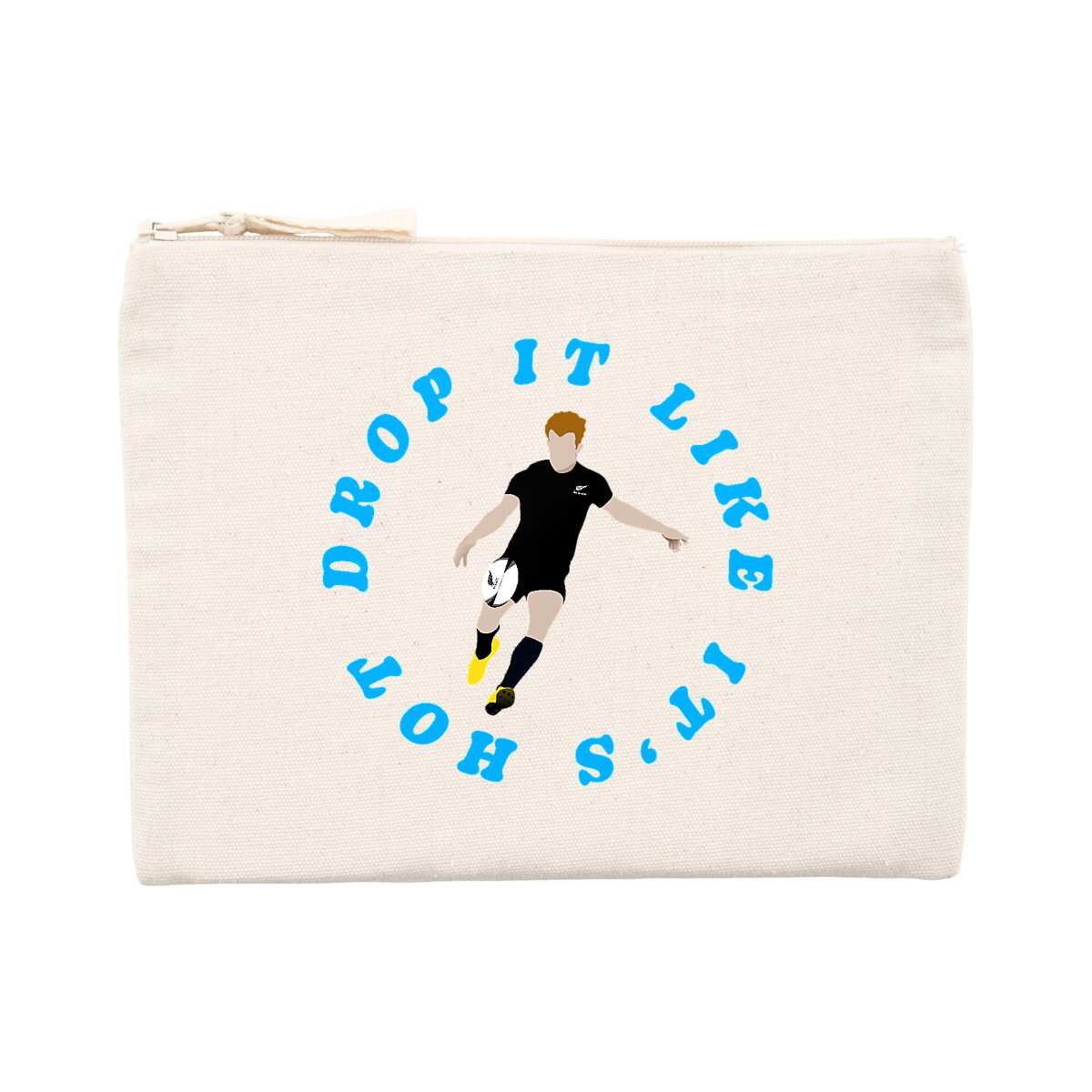 Pochette zippée - Coton recyclé - 21,5 x 16 cm - Drop it like it's hot