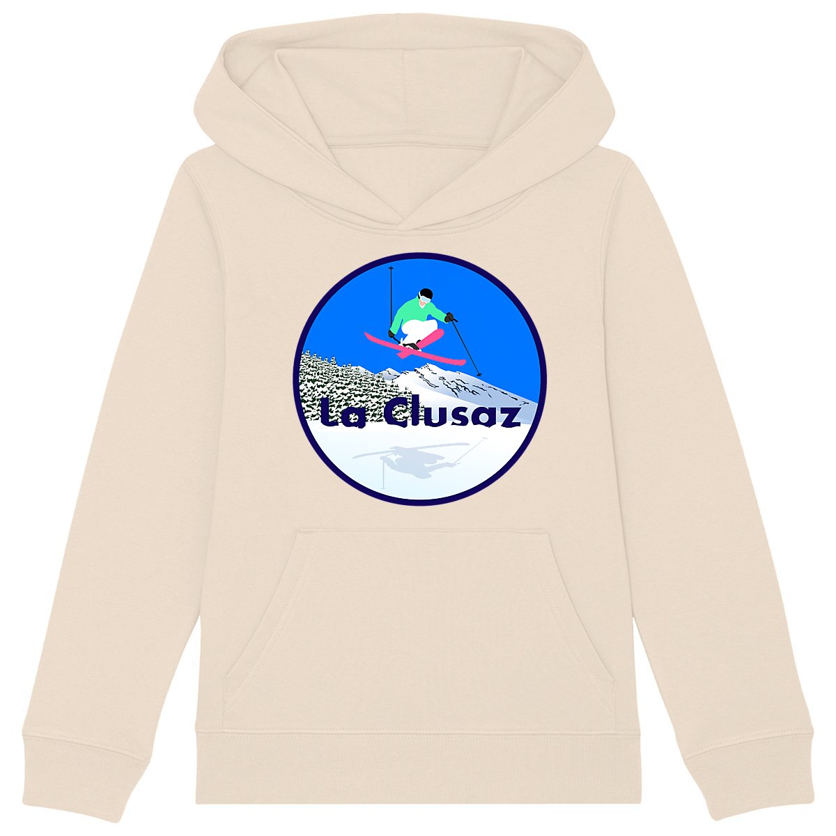 Sweatshirt à capuche Enfant - Garçon - Coton BIO - La clusaz Ski H