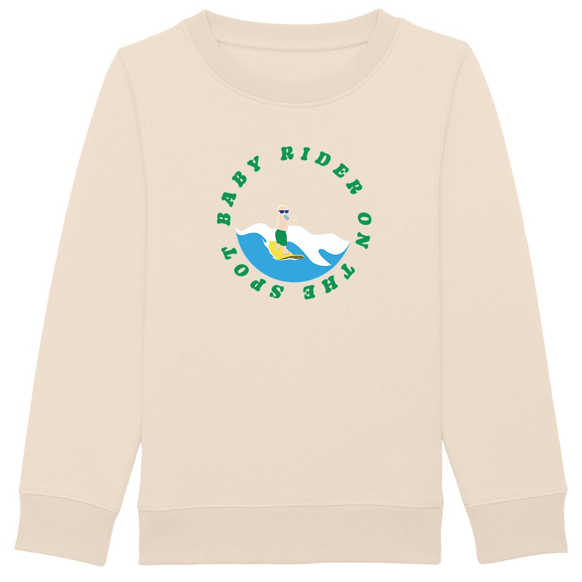 Sweatshirt Enfant - Garçon - Épais - Coton BIO - Baby rider on the spot