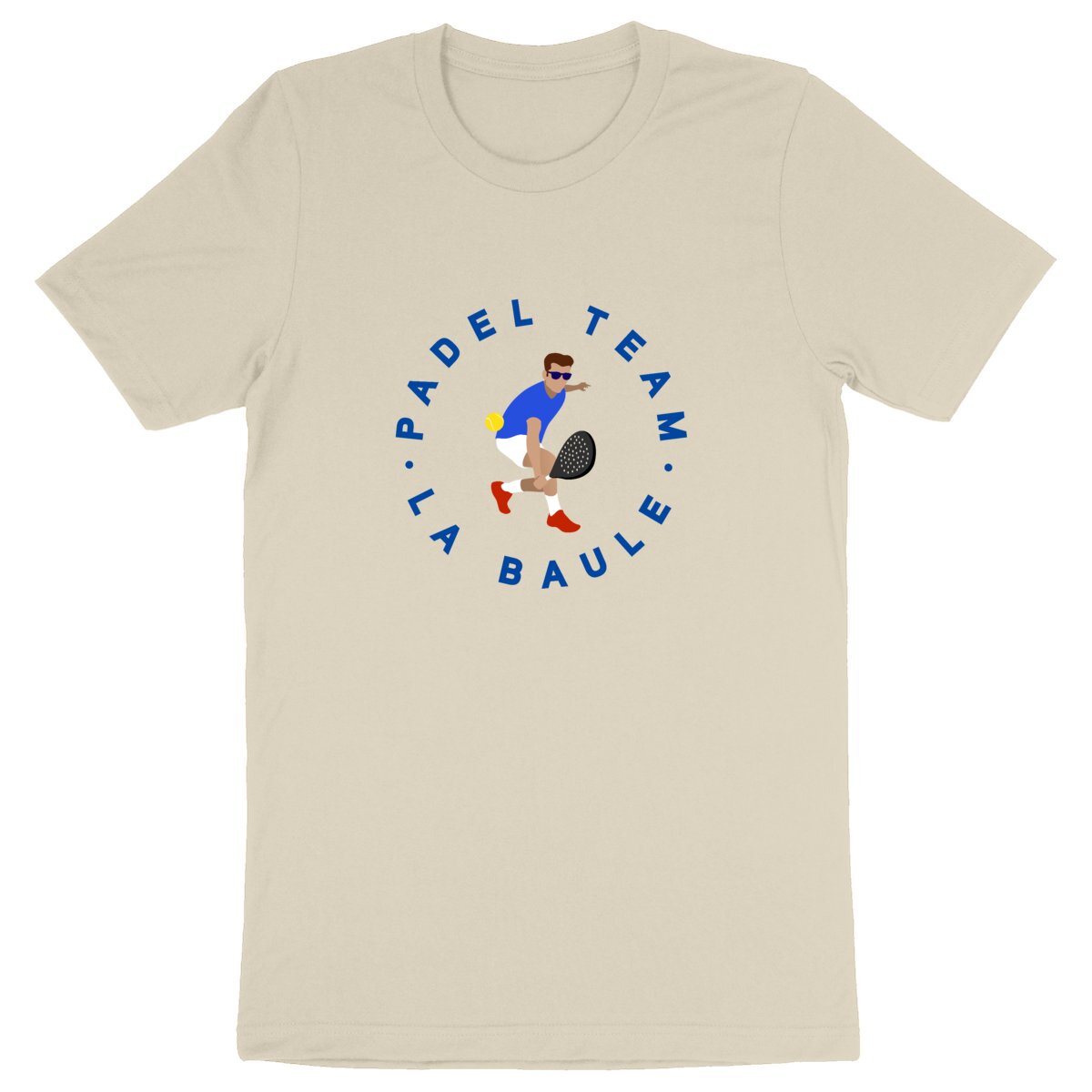 T-shirt Homme - Épais - 100% Coton Biologique - Padel Team La Baule
