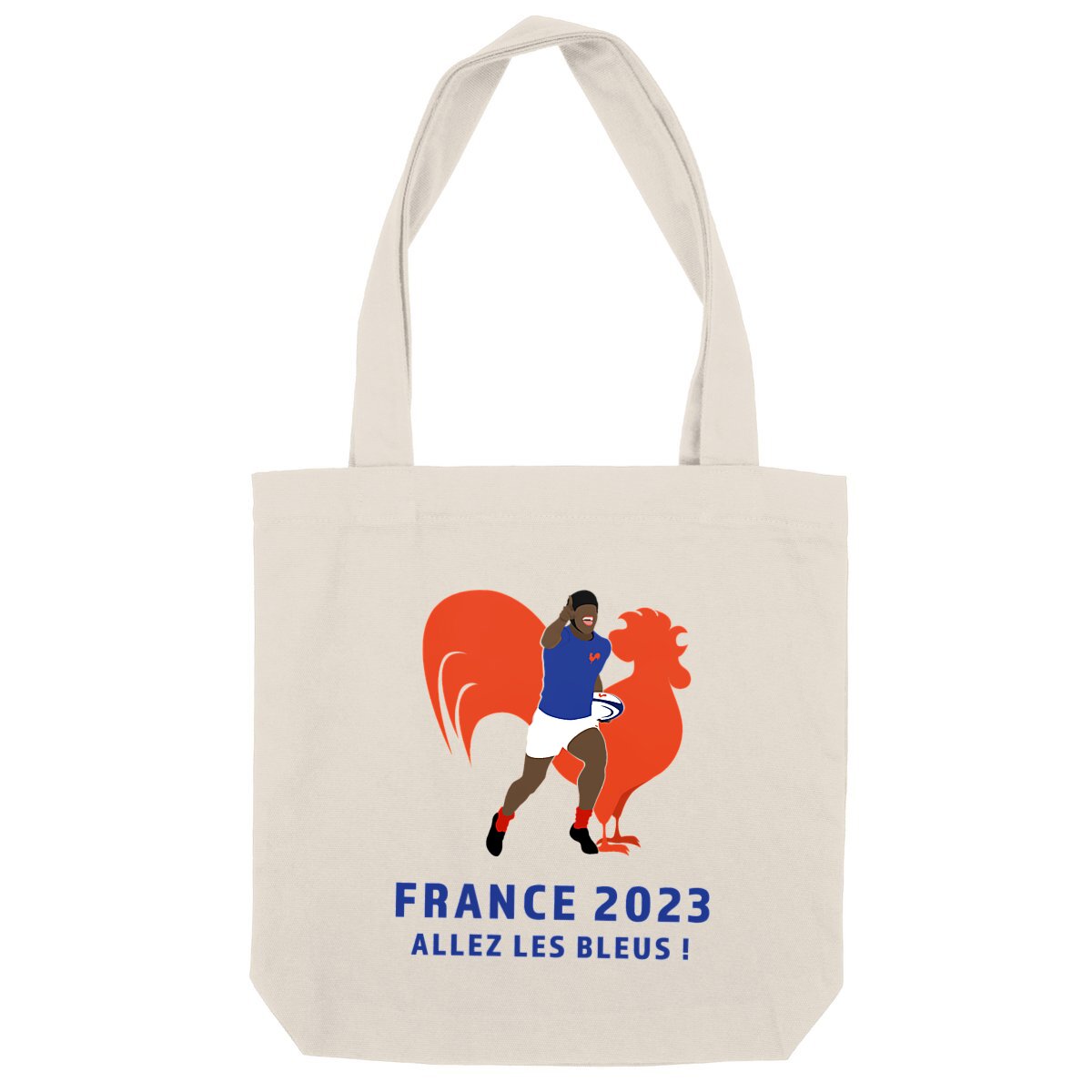 Tote bag - Épais - Coton recyclé - Allez les bleus