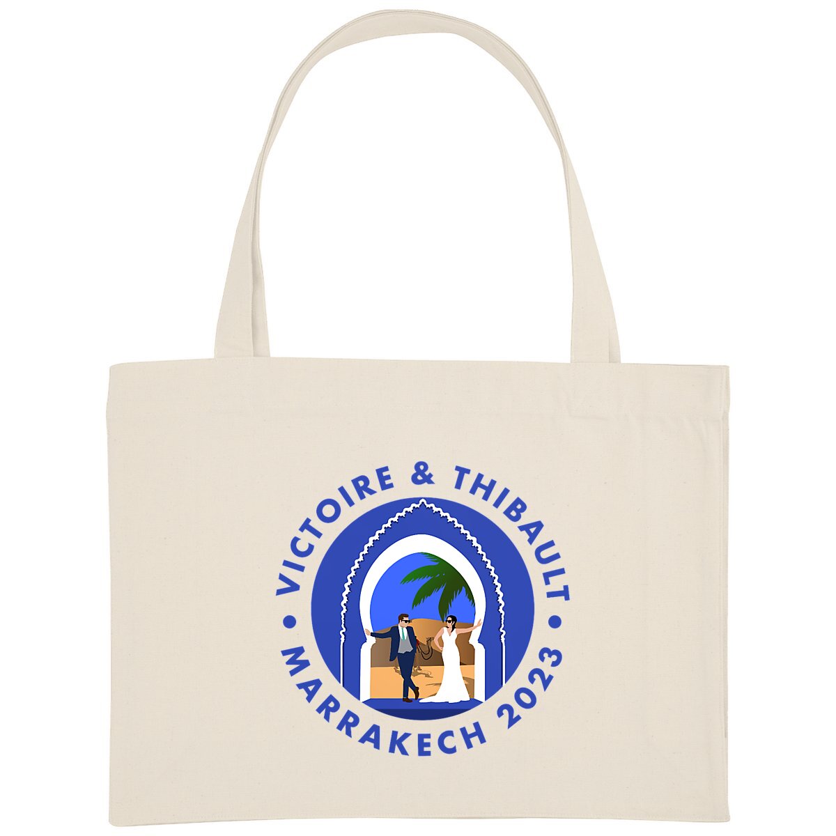 Shopping bag - Épais - Coton recyclé - Mariage à Marrakech