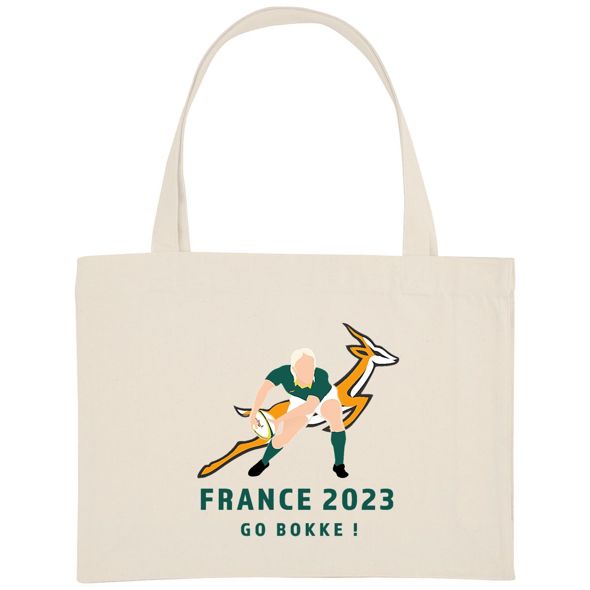Grand Shopping bag - Épais - Coton recyclé - Springboks