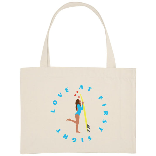 Grand Shopping bag - Épais - Coton recyclé - 49 x 37 cm - Love at first sight