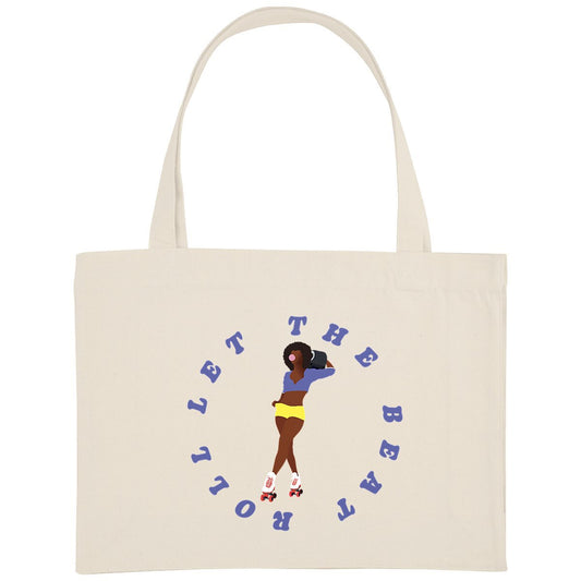 Grand Shopping bag - Épais - Coton recyclé - 49 x 37 cm - Let the beat roll 